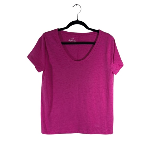 J. Crew Factory Hot Pink Girlfriend T-Shirt Size M - Picture 1 of 3